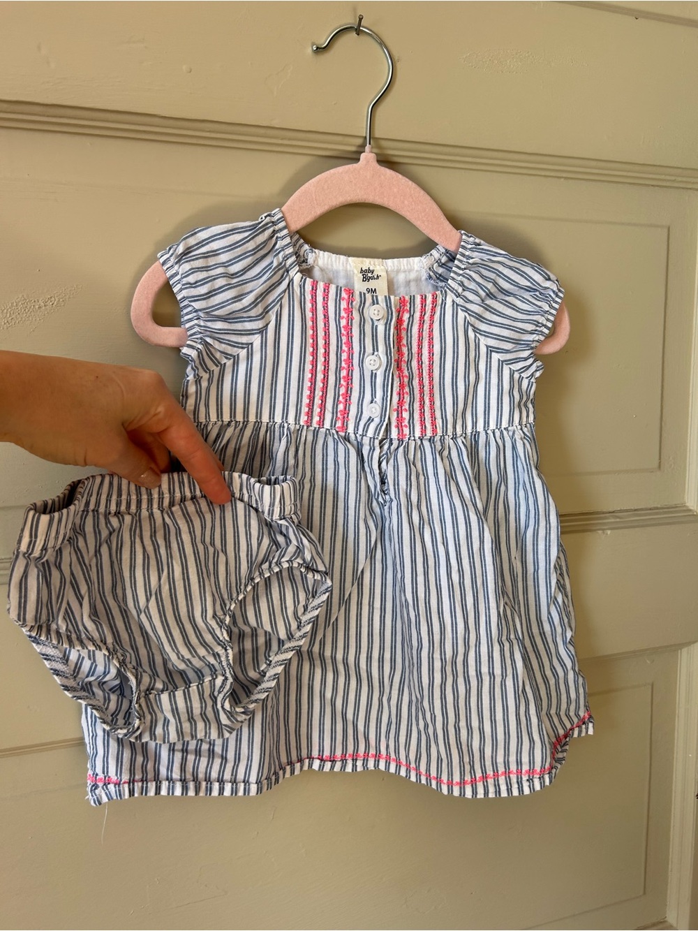 Baby B’Gosh Summer embroidered dress and bloomer set - 6-9m